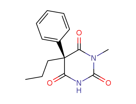 Molecular Structure of 37120-83-5 ((5R)-1-methyl-5-phenyl-5-propylpyrimidine-2,4,6(1H,3H,5H)-trione)