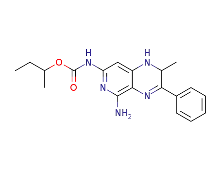 Molecular Structure of 121572-32-5 (Carbamic acid,
(5-amino-1,2-dihydro-2-methyl-3-phenylpyrido[3,4-b]pyrazin-7-yl)-,
1-methylpropyl ester)