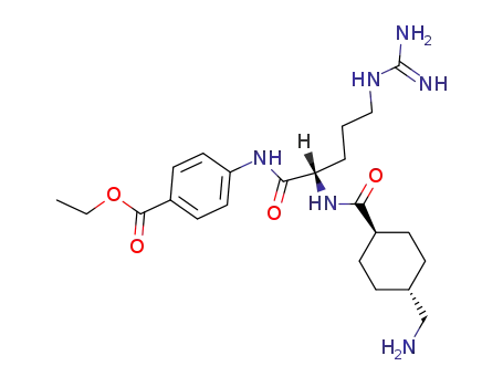 Molecular Structure of 123847-40-5 (ethyl 4-{[N~2~-{[4-(aminomethyl)cyclohexyl]carbonyl}-N~5~-(diaminomethylidene)ornithyl]amino}benzoate)
