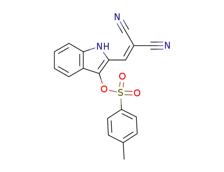 Molecular Structure of 172984-57-5 (2-(2,2-dicyanovinyl)-1H-indol-3-yl 4-methylbenzenesulfonate)