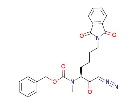 phenylmethyl [(1S)-1-(diazoacetyl)-5-(1,3-dihydro-1,3-dioxo-2H-isoindol-2-yl)pentyl]methylcarbamate