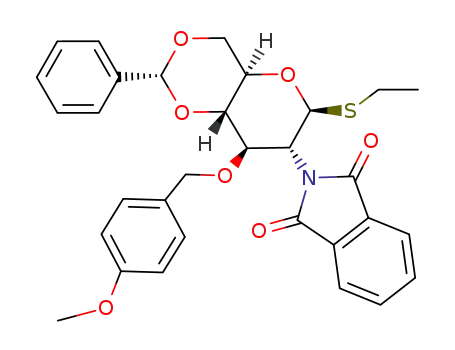 ethyl 4,6-O-benzylidene-2-deoxy-3-O-(p-methoxybenzyl)-2-phthalimido-1-thio-β-D-glucopyranoside