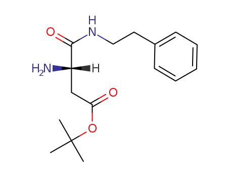 Molecular Structure of 126587-84-6 ((S)-aspartic acid 1-phenethylamide 4-tert-butyl ester)