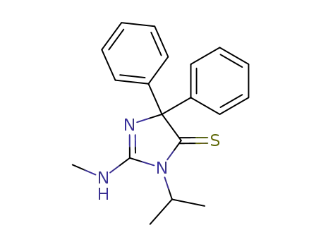 Molecular Structure of 118515-02-9 (4,4-diphenyl-2-(methylamino)-1-isopropyl-2-imidazoline-5-thione)