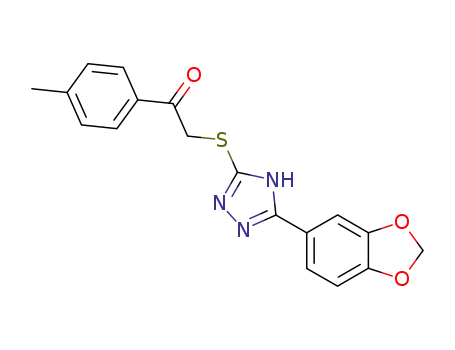 Ethanone, 2-((5-(1,3-benzodioxol-5-yl)-1H-1,2,4-triazol-3-yl)thio)-1-(4-methylphenyl)-