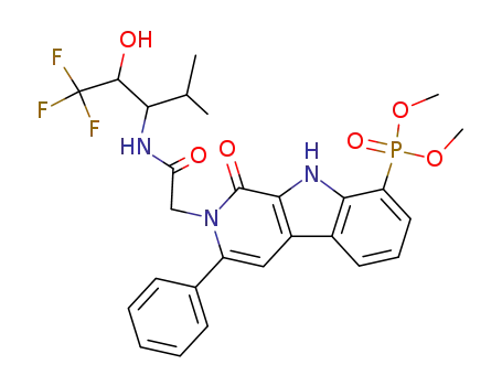 2-<8-(dimethoxyphosphoryl)-1-oxo-3-phenyl-1,2-dihydropyrido<3,4-b>indol-2-yl>-N-(3,3,3-trifluoro-2-hydroxy-1-isopropylpropyl)acetamide