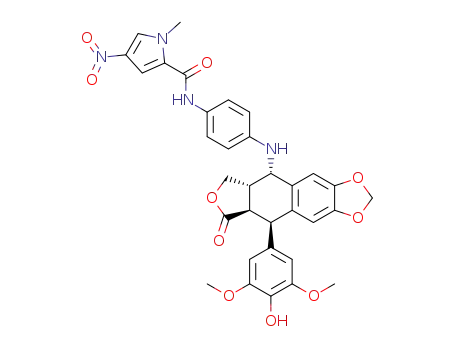 1-Methyl-4-nitro-1H-pyrrole-2-carboxylic acid {4-[(5S,5aS,8aR,9R)-9-(4-hydroxy-3,5-dimethoxy-phenyl)-8-oxo-5,5a,6,8,8a,9-hexahydro-furo[3',4':6,7]naphtho[2,3-d][1,3]dioxol-5-ylamino]-phenyl}-amide