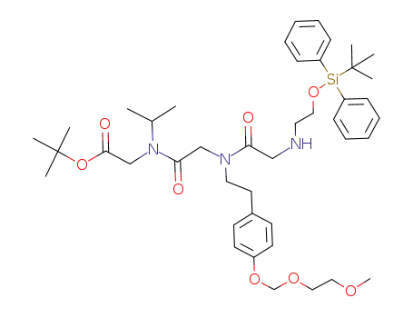 {[2-({2-[2-(tert-Butyl-diphenyl-silanyloxy)-ethylamino]-acetyl}-{2-[4-(2-methoxy-ethoxymethoxy)-phenyl]-ethyl}-amino)-acetyl]-isopropyl-amino}-acetic acid tert-butyl ester