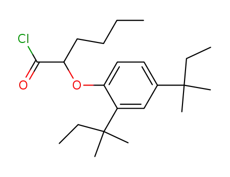 Molecular Structure of 63059-55-2 (2-[2,4-di-tert-pentylphenoxy]hexanoyl chloride)