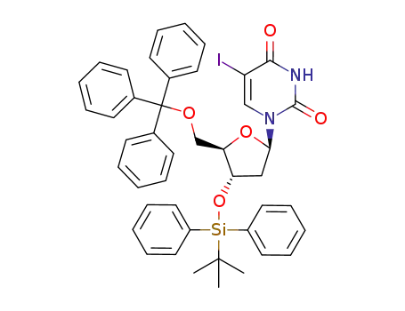 1-[4-(<i>tert</i>-butyl-diphenyl-silanyloxy)-5-trityloxymethyl-tetrahydro-furan-2-yl]-5-iodo-1<i>H</i>-pyrimidine-2,4-dione