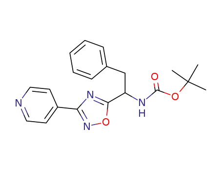 Molecular Structure of 154345-83-2 ((D,L)-5-(2-phenyl-1-tert-butyloxycarbonylaminoethyl)-3-(4-pyridyl)-1,2,4-oxadiazole)