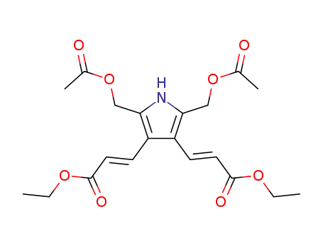(E)-3-[2,5-Bis-acetoxymethyl-4-((E)-2-ethoxycarbonyl-vinyl)-1H-pyrrol-3-yl]-acrylic acid ethyl ester