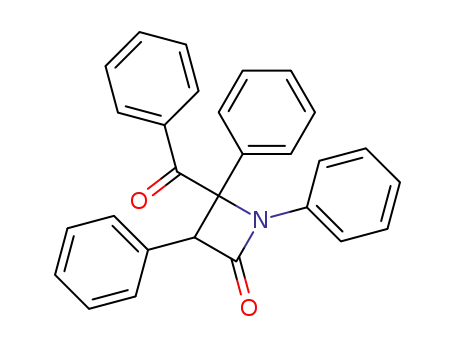 Molecular Structure of 84197-57-9 (2-Azetidinone, 4-benzoyl-1,3,4-triphenyl-)