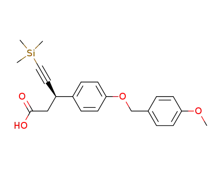 (R)-3-[4-(4-Methoxy-benzyloxy)-phenyl]-5-trimethylsilanyl-pent-4-ynoic acid