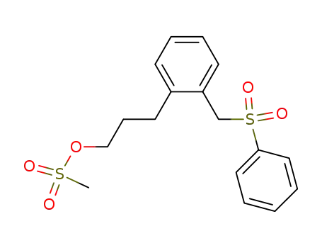 Benzenepropanol, 2-[(phenylsulfonyl)methyl]-, methanesulfonate