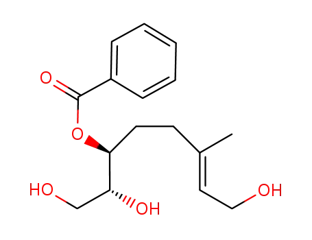 Benzoic acid (E)-(S)-1-((R)-1,2-dihydroxy-ethyl)-6-hydroxy-4-methyl-hex-4-enyl ester