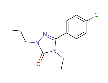 Molecular Structure of 117258-18-1 (5-(4-chlorophenyl)-4-ethyl-2-propyl-2,4-dihydro-3H-1,2,4-triazol-3-one)