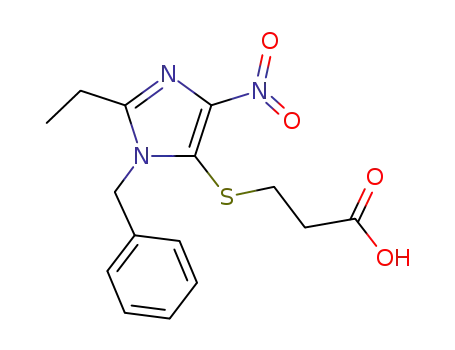 3-(1-benzyl-2-ethyl-4-nitro-1H-imidazol-5-ylthio)propanoic acid