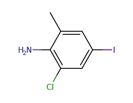 Molecular Structure of 156746-77-9 (2-Chloro-4-iodo-6-MethylbenzenaMine)