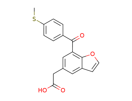2-[7-(4-methylsulfanylbenzoyl)-1-benzofuran-5-yl]acetic acid