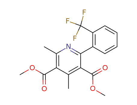 3,5-Pyridinedicarboxylic acid,
2,4-dimethyl-6-[2-(trifluoromethyl)phenyl]-, dimethyl ester