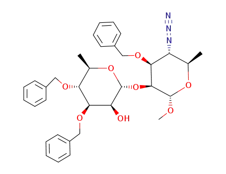 methyl 2-O-(3,4-di-O-benzyl-α-D-rhamnopyranosyl)-4-azido-3-O-benzyl-4,6-dideoxy-α-D-mannopyranoside