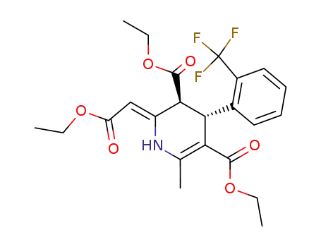(2Z,3α,4β)-(+/-)-diethyl 2-(2-ethoxy-2-oxoethylidene)-1,2,3,4-tetrahydro-6-methyl-4-<2-(trifluoromethyl)phenyl>-3,5-pyridinedicarboxylate