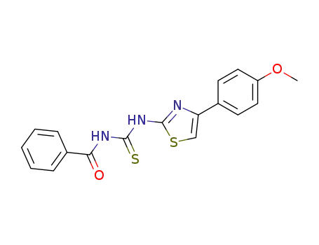 Molecular Structure of 89402-64-2 (Benzamide, N-[[[4-(4-methoxyphenyl)-2-thiazolyl]amino]thioxomethyl]-)