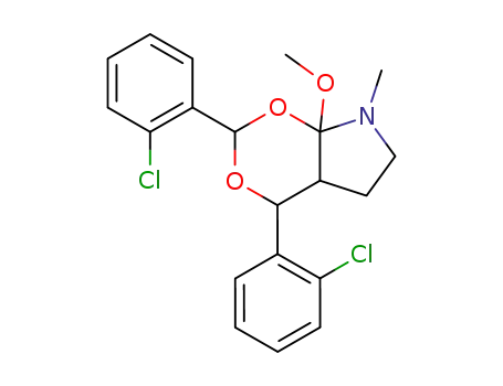 Molecular Structure of 91074-06-5 (1,3-Dioxino[4,5-b]pyrrole,
2,4-bis(2-chlorophenyl)hexahydro-7a-methoxy-7-methyl-)