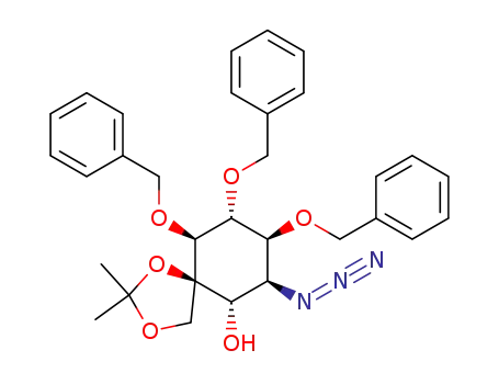 1L-2-azido-1,5,6-tri-O-benzyl-2-desoxy-4-C-(hydroxymethyl)-4,7-O-isopropyliden-muco-inosit
