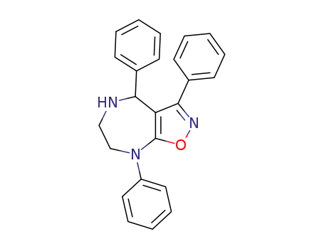 Molecular Structure of 134140-99-1 (3,4,8-Triphenyl-5,6,7,8-tetrahydro-4H-isoxazolo<5,4-e>1,4-diazepin)