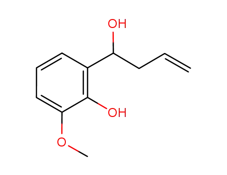 Molecular Structure of 113842-30-1 (Benzenemethanol, 2-hydroxy-3-methoxy-a-2-propenyl-)