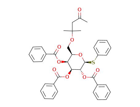phenyl 2,3,4-tri-O-benzoyl-6-O-<(2-methyl-4-oxo)-2-pentyl>-1-thio-β-D-galactopyranoside