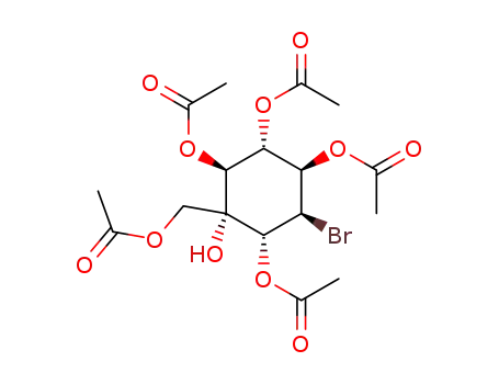 DL-(1,2,5/3,4,6)-1-C-acetoxymethyl-2,4,5,6-tetra-O-acetyl-3-bromo-1,2,4,5,6-cyclohexanepentol
