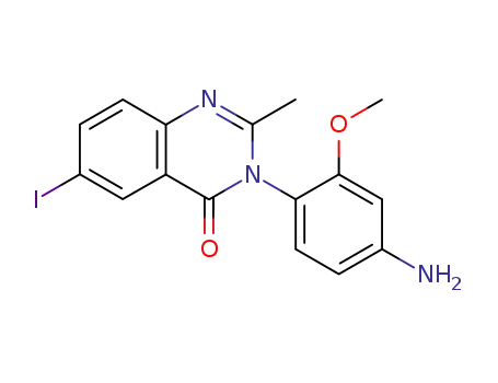 2-methyl-3-(2-methoxy-4-aminophenyl)-6-iodo-4-quinazolone