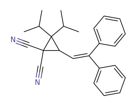 Molecular Structure of 121730-86-7 (1,1-dicyano-2-(2,2-diphenylvinyl)-3,3-diisopropylcyclopropane)