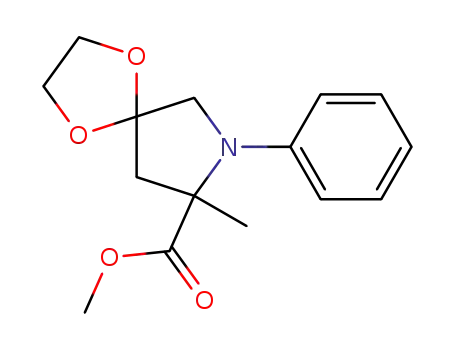 1,4-Dioxa-7-azaspiro[4.4]nonane-8-carboxylic acid, 8-methyl-7-phenyl-,
methyl ester