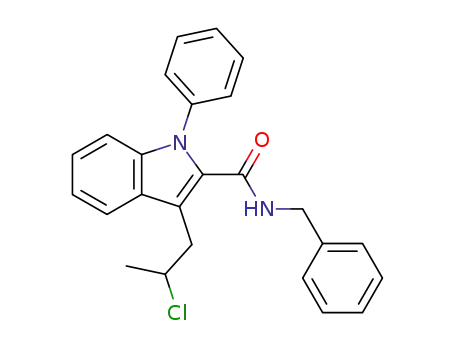 1H-Indole-2-carboxamide,
3-(2-chloropropyl)-1-phenyl-N-(phenylmethyl)-