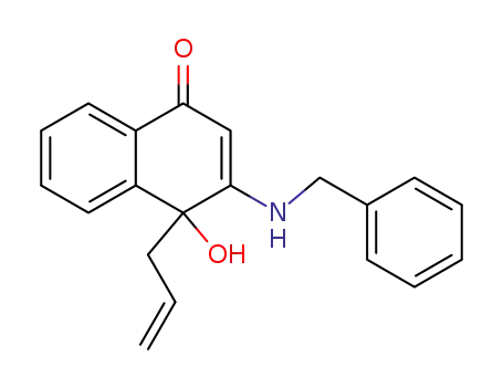 Molecular Structure of 143144-66-5 (1(4H)-Naphthalenone,
4-hydroxy-3-[(phenylmethyl)amino]-4-(2-propenyl)-)