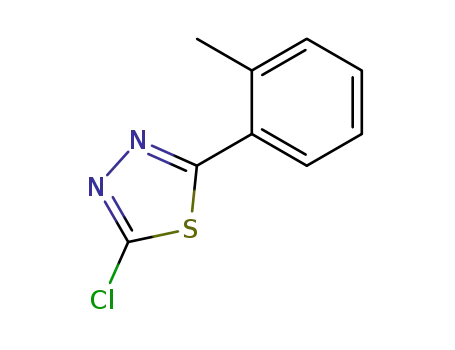 Molecular Structure of 40642-55-5 (2-chloro-5-(2-methylphenyl)-1,3,4-thiadiazole)