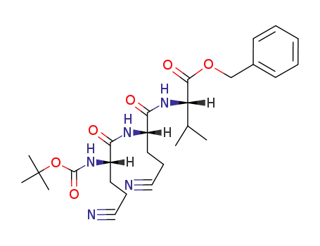 L-Valine,
4-cyano-N-[(1,1-dimethylethoxy)carbonyl]-L-2-aminobutanoyl-4-cyano-L-
2-aminobutanoyl-, phenylmethyl ester