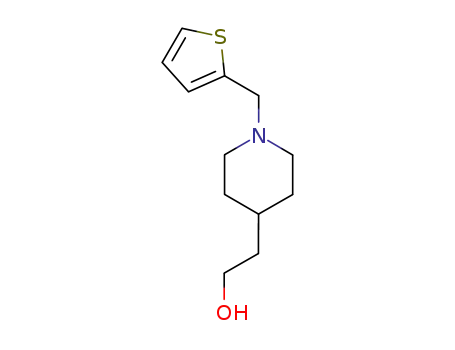Molecular Structure of 185434-59-7 (4-Piperidineethanol, 1-(2-thienylmethyl)-)