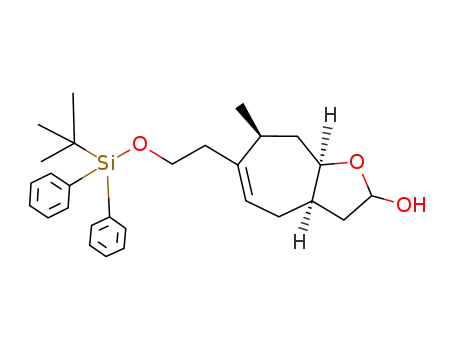 6-[2-(<i>tert</i>-butyl-diphenyl-silanyloxy)-ethyl]-7-methyl-3,3a,4,7,8,8a-hexahydro-2<i>H</i>-cyclohepta[<i>b</i>]furan-2-ol