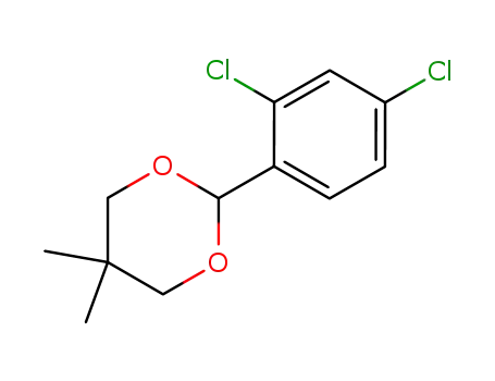 Molecular Structure of 5436-85-1 (2-(2,4-dichlorophenyl)-5,5-dimethyl-1,3-dioxane)