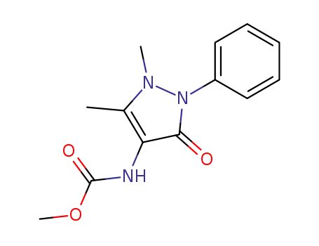 Molecular Structure of 10077-96-0 (4-AMinoantipyrine N-CarbaMic Acid Methyl Ester)