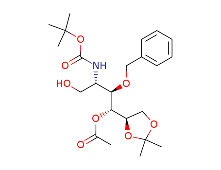 2-DEOXY-2-[[(T-BUTOXY)CARBONYL]AMINO]-5,6-O-(ISOPROPYLIDENE)-3-O-BENZYL-D-GALACTITOL 4-ACETATE
