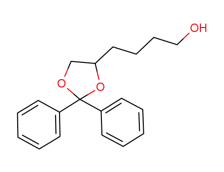 Molecular Structure of 929219-20-5 (1,3-Dioxolane-4-butanol, 2,2-diphenyl-)