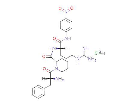 Molecular Structure of 62354-65-8 (L-Argininamide,D-phenylalanyl-(2S)-2- piperidinecarbonyl-N-(4-nitrophenyl)-,dihydrochloride )