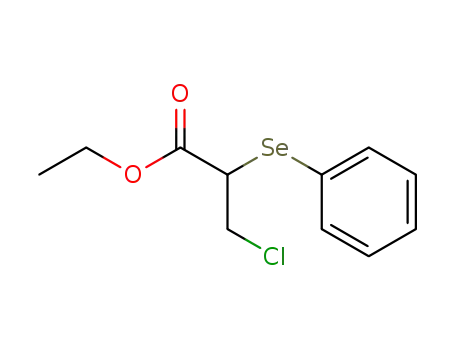 Molecular Structure of 112701-62-9 (Propanoic acid, 3-chloro-2-(phenylseleno)-, ethyl ester)