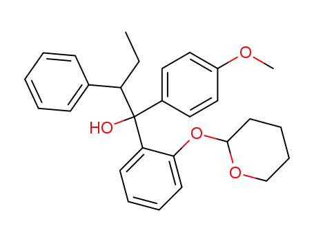 1-(4-methoxyphenyl)-1-<2-(tetrahydropyran-2-yloxy)phenyl>-2-phenyl-1-butanol
